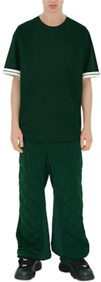 Burberry Green Striped Print Cotton Crewneck T-Shirt Short Sleeve 80813011 Shop Burberry Green Striped Print Cotton Crewneck T-Shirt Short Sleeve 80813011