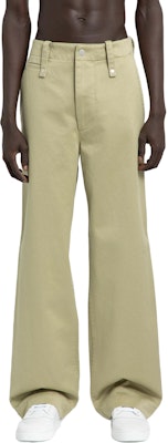 Burberry Celana Hijau Wide-Leg Kasual dengan Ritsleting Depan. 80766461 Order Burberry Celana Hijau Wide-Leg Kasual dengan Ritsleting Depan. 80766461