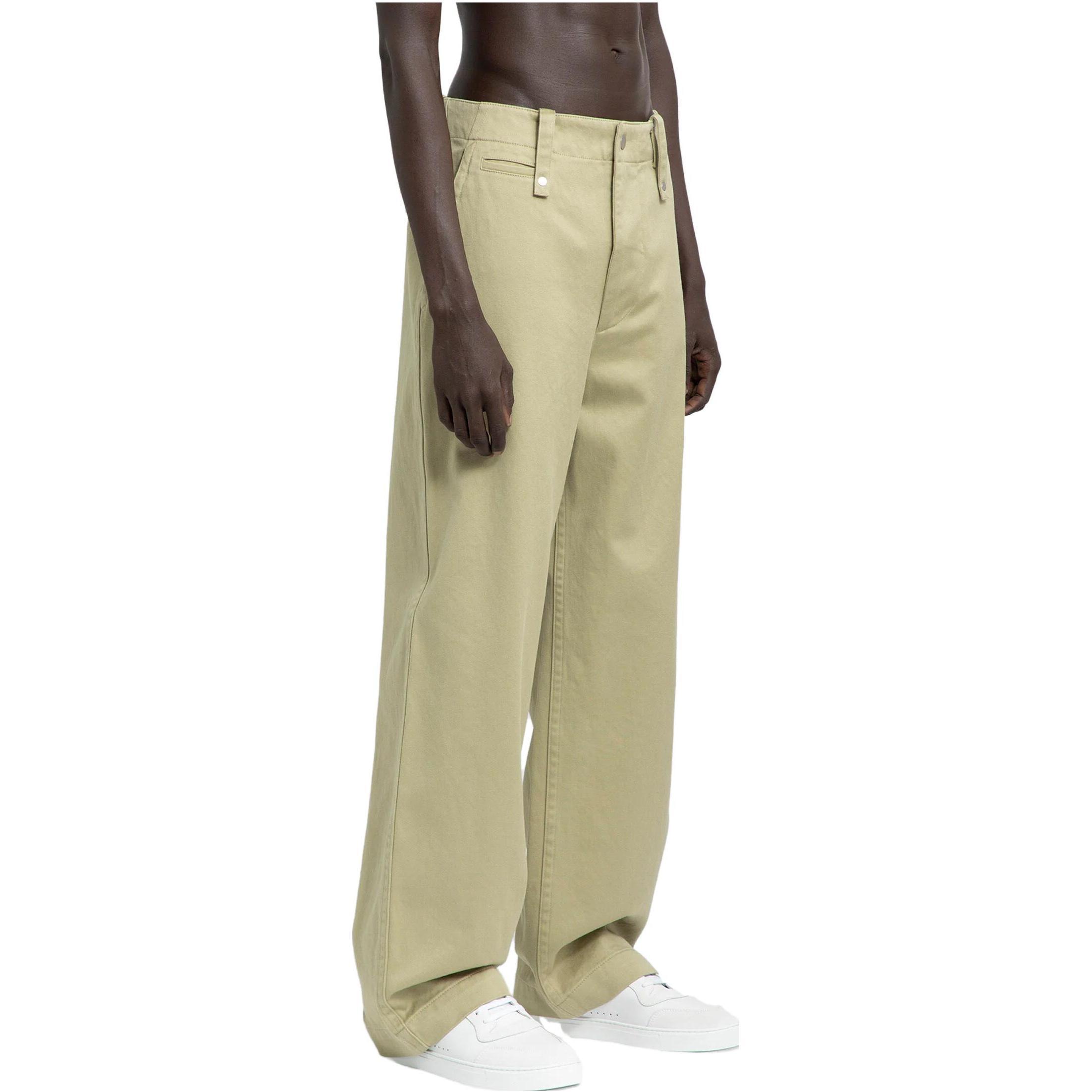 Purchase Burberry Celana Hijau Wide-Leg Kasual dengan Ritsleting Depan. 80766461