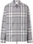 Buy Burberry Grey Check Cotton Zip-Up Long Sleeve Shirt 80557381