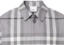Details for Burberry Grey Check Cotton Zip-Up Long Sleeve Shirt 80557381