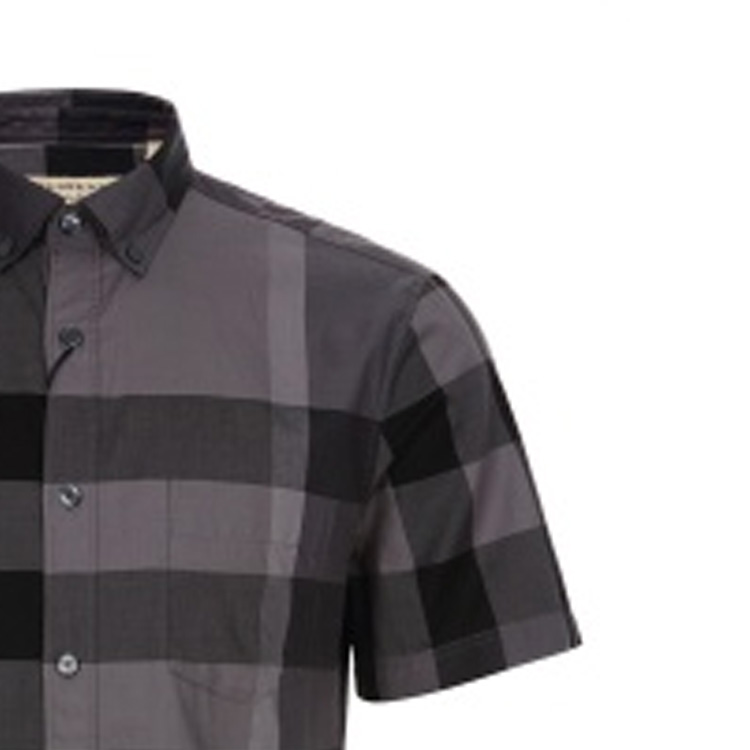 Purchase Burberry 灰色格紋印花短袖襯衫 38463771