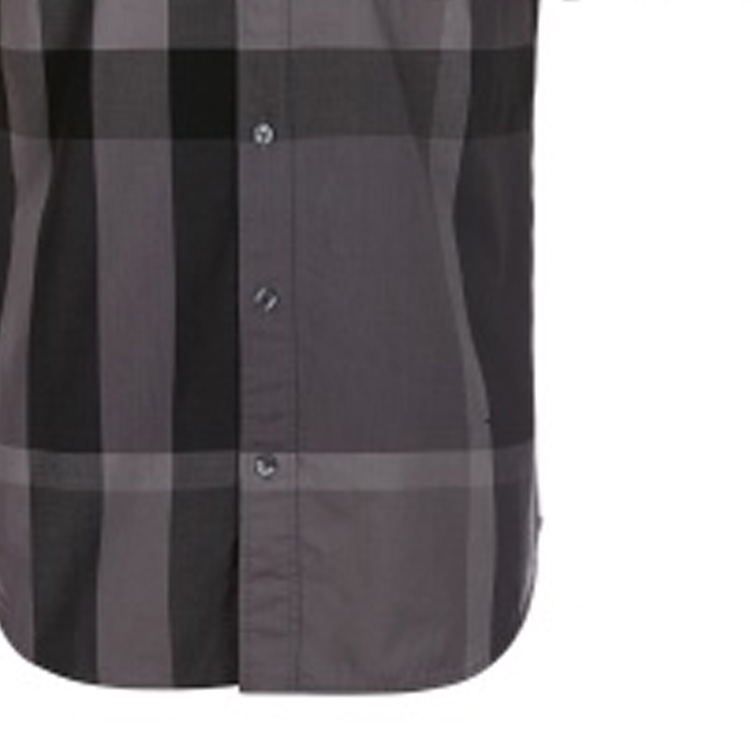 Sizing Burberry 灰色格紋印花短袖襯衫 38463771