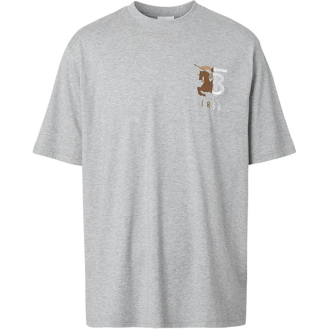 Burberry  Grey Crewneck Logo Short Sleeve T-Shirt 80694921 圖 2