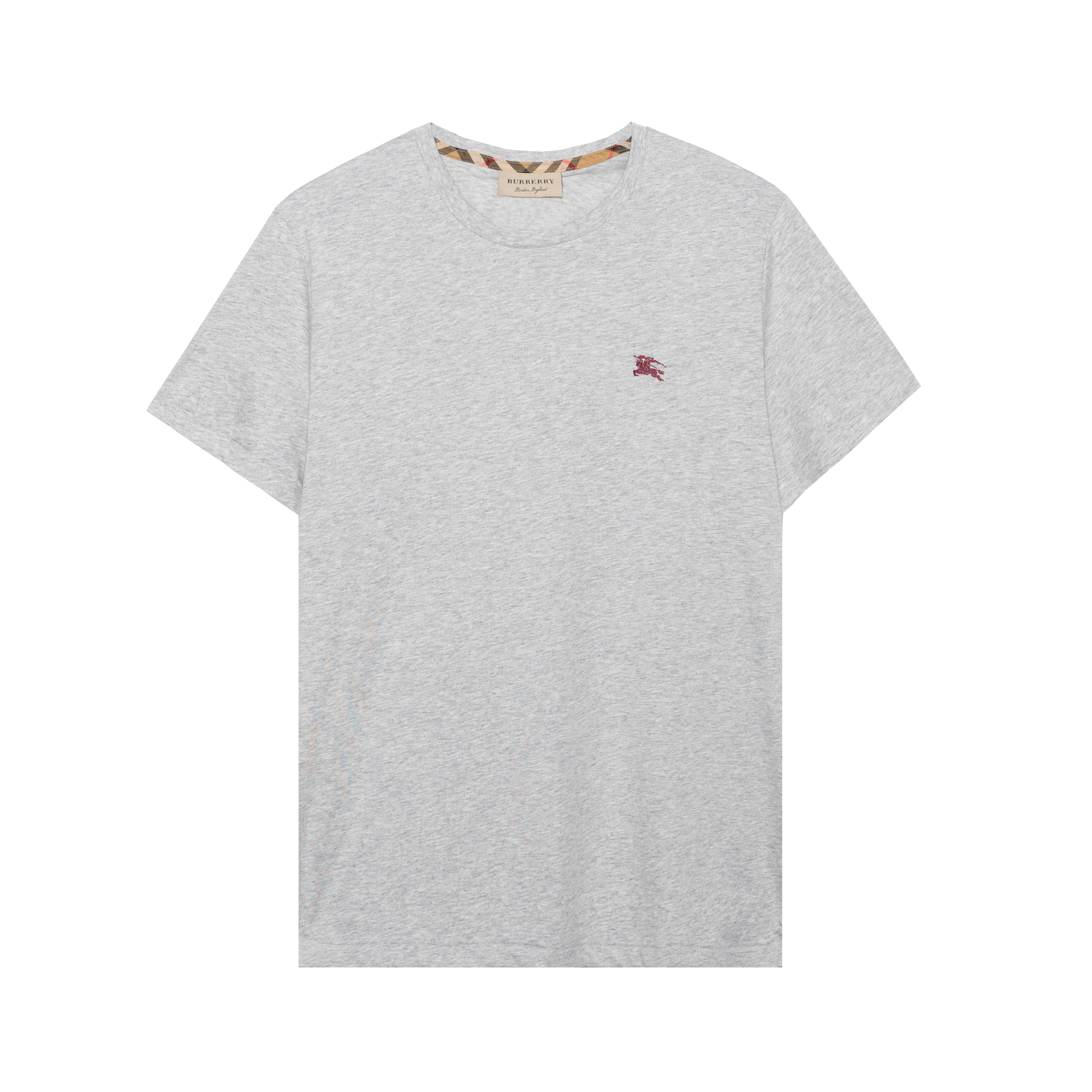 Burberry  Grey Crewneck T-Shirt with Logo. 8003830-GREY