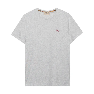Burberry Grey Crewneck T-Shirt with Logo. 8003830-GREY