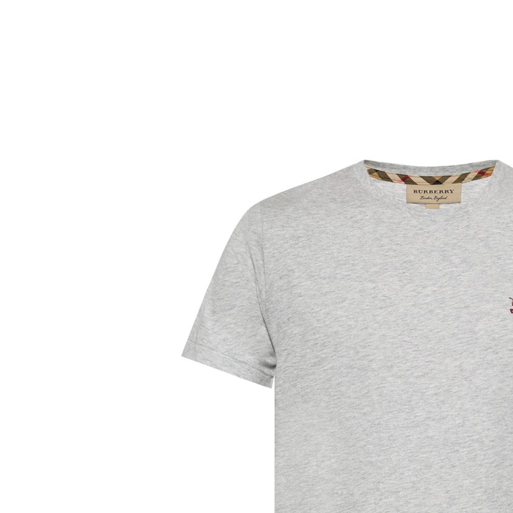 Cheap Burberry 灰色標誌短袖圓領 T 恤。 8003830-GREY