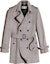 Order Burberry Kelabu Kensington Trench Coat Berkancing Dua dengan Tali Pinggang. 40226921