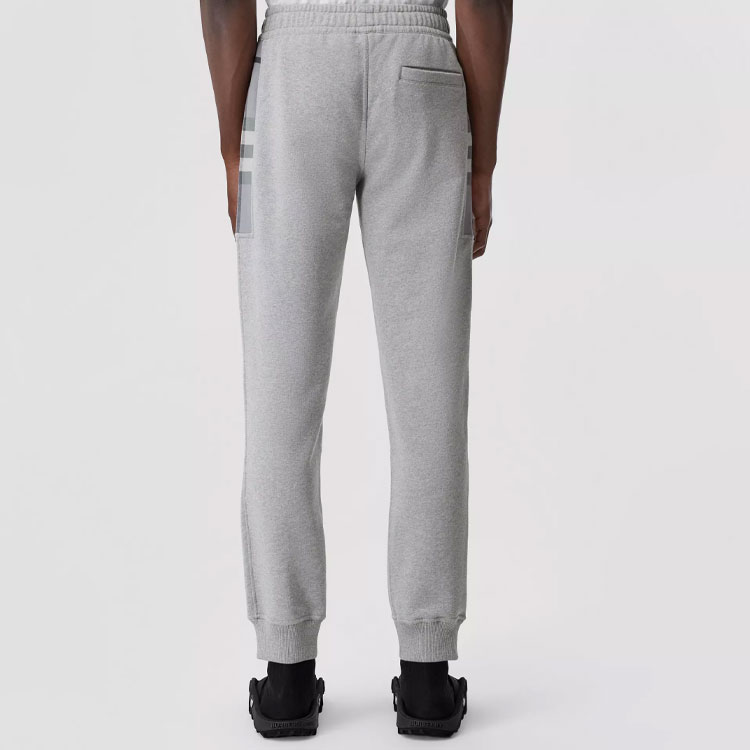 Details for Burberry 灰色格紋側邊口袋針織慢跑褲 80570121