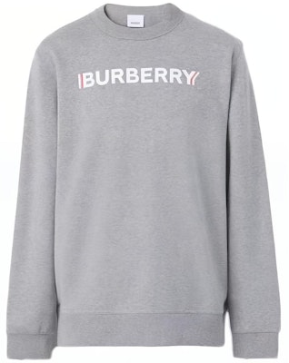 Burberry Grey Logo Print Crewneck Pullover Sweatshirt Abu-Abu 80529921 Buy Burberry Grey Logo Print Crewneck Pullover Sweatshirt Abu-Abu 80529921