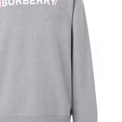 Burberry Grey Logo Print Crewneck Pullover Sweatshirt Abu-Abu 80529921 Details for Burberry Grey Logo Print Crewneck Pullover Sweatshirt Abu-Abu 80529921