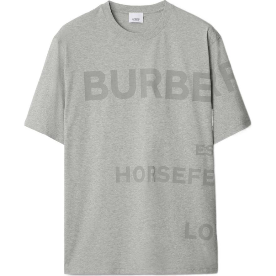 Burberry  Grey Logo Print Crewneck Short Sleeve T-Shirt POIZON240620606 圖 2