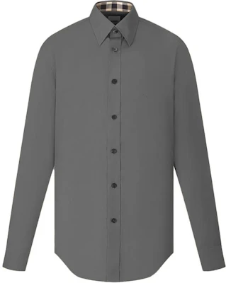 博柏利灰色长袖衬衫,品牌标志设计,单排扣款式。 80667671 Buy 博柏利灰色长袖衬衫,品牌标志设计,单排扣款式。 80667671