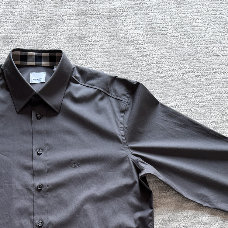 Purchase 博柏利灰色长袖衬衫，品牌标志设计，单排扣款式。 80667671