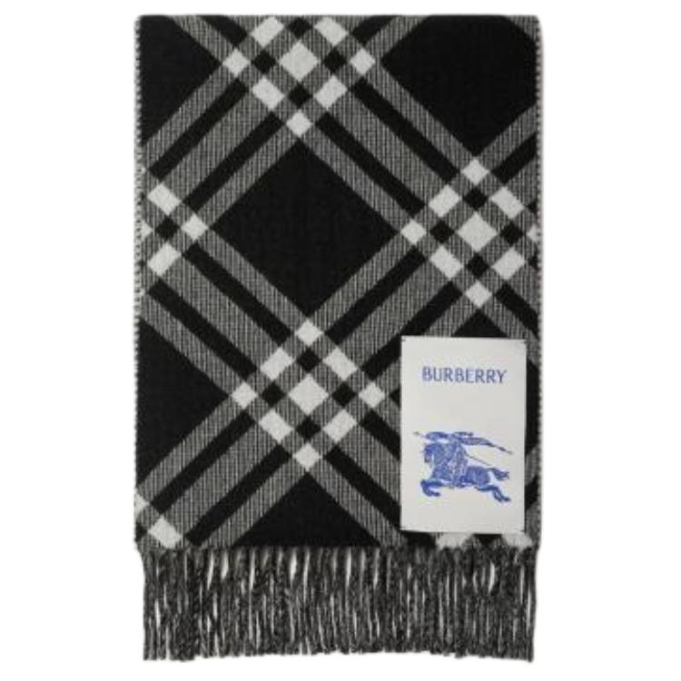 Burberry  Grey Patterned Cashmere Scarf. 80940021 圖 3