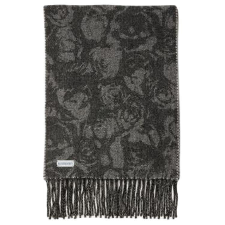 Burberry  Grey Patterned Cashmere Scarf. 80940021 圖 4