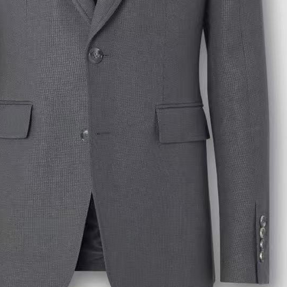 Burberry  Grey Single-Breasted Blazer Long-Sleeve Jacket. 80454211 圖 7