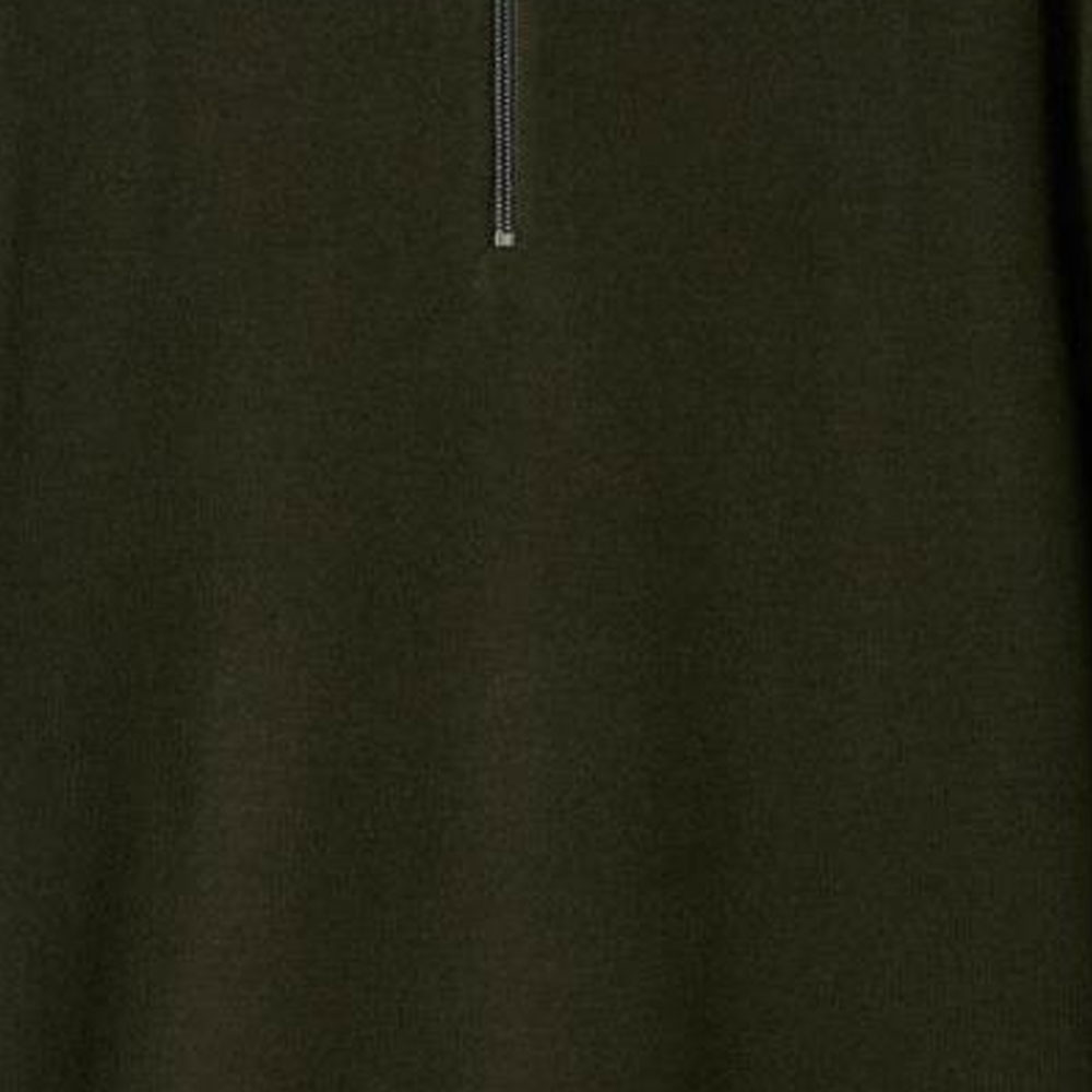 Shop Burberry  Half-Zip Striped Turtleneck Sweater in Dark Green. 80926371
