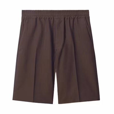 Burberry Herringbone Drawstring Elastic Waist Casual Shorts Ink Bucket Color 80870861