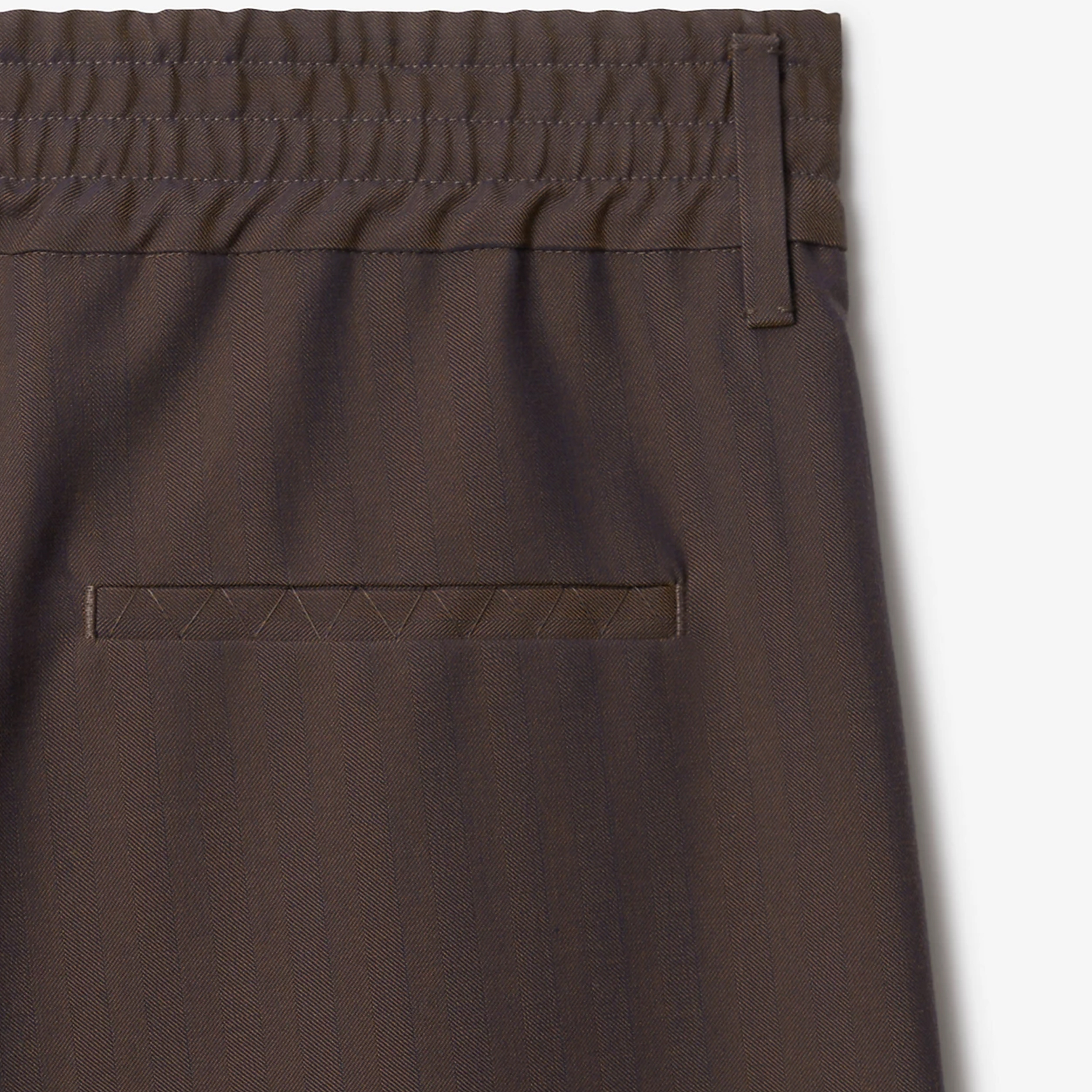 Sizing Burberry 經典人字紋鬆緊繩休閒短褲 墨水桶色 80870861