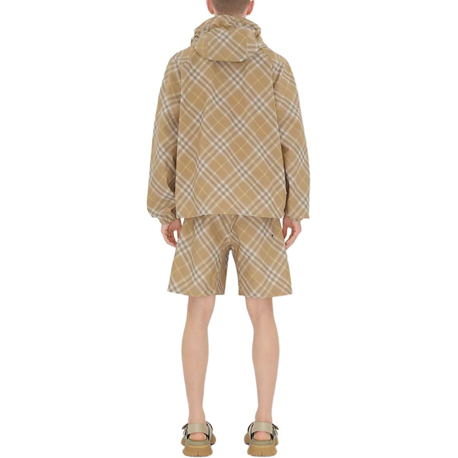 Burberry  Hooded Zip-Up Jacket with Check Pattern Full Print Multicolor 80899751 圖 5