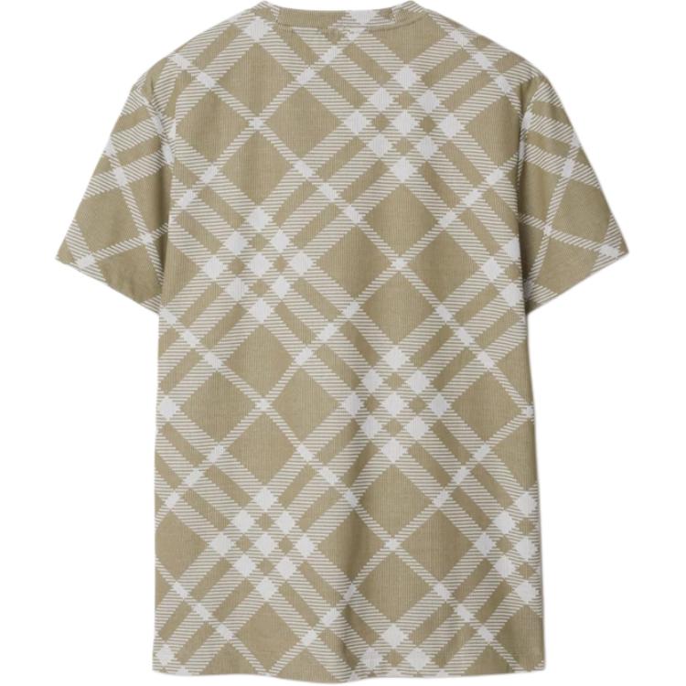 Burberry  Houndstooth Crewneck Short Sleeve T-Shirt Khaki 80880551 圖 3