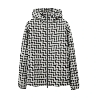 Burberry Houndstooth Full-Zip Hoodie Jacket Multicolor. 80818941