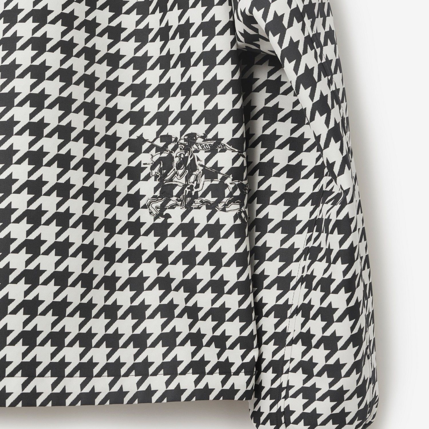 Sizing Chaqueta con Capucha Burberry Multicolor de Cuadros Houndstooth Cremallera Completa. 80818941