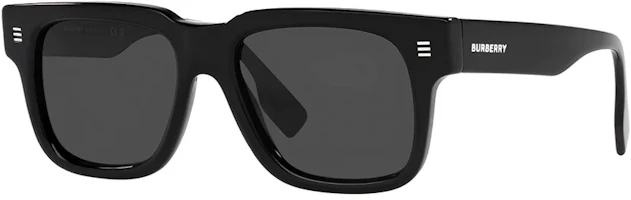 Order Burberry Irregular Acetate Sunglasses Black with Logo Temples. 0BE4394300187