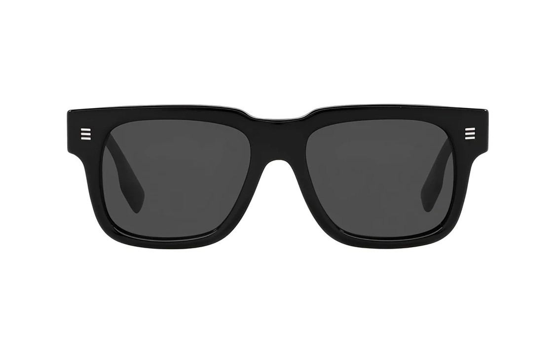 Burberry  Irregular Acetate Sunglasses Black with Logo Temples. 0BE4394300187 圖 3