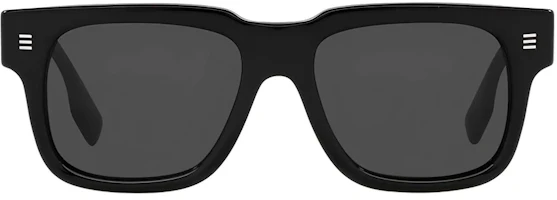 Lookbook Burberry Irregular Acetate Sunglasses Black with Logo Temples. 0BE4394300187