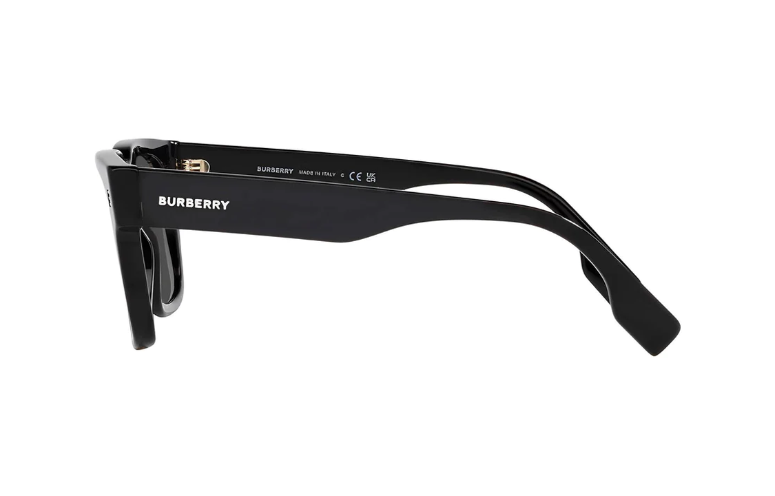 Burberry  Irregular Acetate Sunglasses Black with Logo Temples. 0BE4394300187 圖 4
