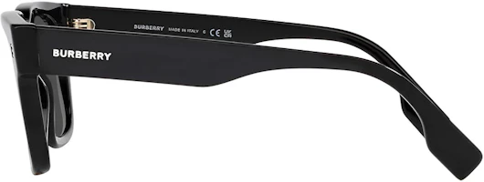 Shop Burberry Irregular Acetate Sunglasses Black with Logo Temples. 0BE4394300187
