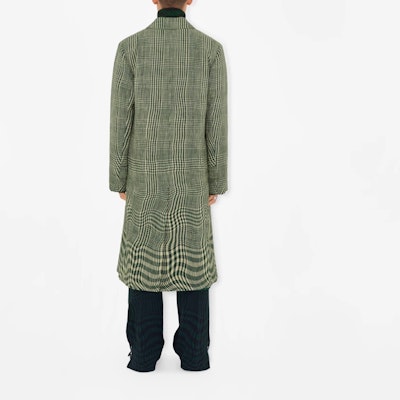 Burberry Abrigo Largo de Raya Curvada Verde Hiedra de un Solo Botón 80841041 Purchase Burberry Abrigo Largo de Raya Curvada Verde Hiedra de un Solo Botón 80841041