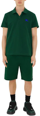 Burberry 常春藤綠修身版型徽標刺繡POLO衫 80849351 Shop Burberry 常春藤綠修身版型徽標刺繡POLO衫 80849351