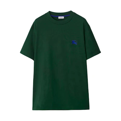Burberry Ivy Green Slim Fit T-Shirt with Embroidered Equestrian Knight Logo 80882971