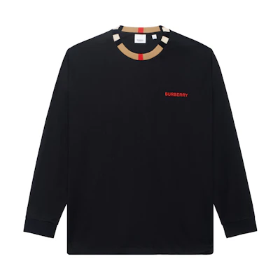 Burberry Letter Print Crewneck Long Sleeve T-Shirt. 80751881