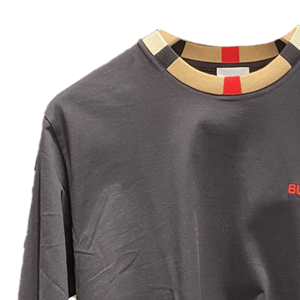 Shop Burberry  Letter Print Crewneck Long Sleeve T-Shirt. 80751881