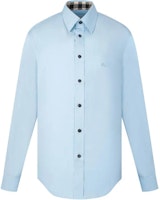 Burberry Light Blue Long-Sleeve Solid Color Shirt with Point Collar 80667661 Burberry Light Blue Long-Sleeve Solid Color Shirt with Point Collar 80667661
