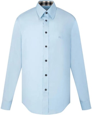 버버리 라이트 블루 포인트 칼라 롱슬리브 솔리드 컬러 셔츠. 80667661 Buy 버버리 라이트 블루 포인트 칼라 롱슬리브 솔리드 컬러 셔츠. 80667661