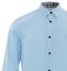 Shop 버버리 라이트 블루 포인트 칼라 롱슬리브 솔리드 컬러 셔츠. 80667661