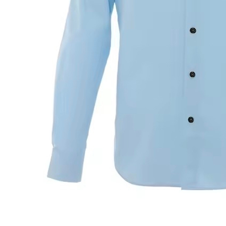 Details for 버버리 라이트 블루 포인트 칼라 롱슬리브 솔리드 컬러 셔츠. 80667661