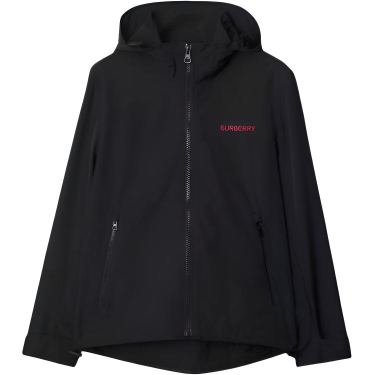 Burberry  Logo Cotton Hooded Jacket with Zipper. 81040961