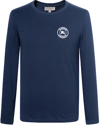 巴宝莉海军蓝长袖圆领T恤衫带标志。 80042541 Buy 巴宝莉海军蓝长袖圆领T恤衫带标志。 80042541