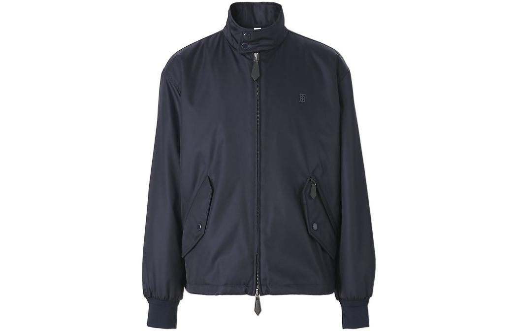 Burberry  Logo Embroidered Zip-Up Jacket Coal Blue. 80510191 圖 2