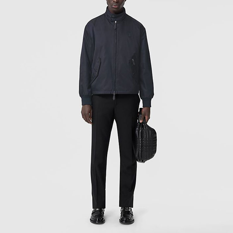 Burberry  Logo Embroidered Zip-Up Jacket Coal Blue. 80510191 圖 3