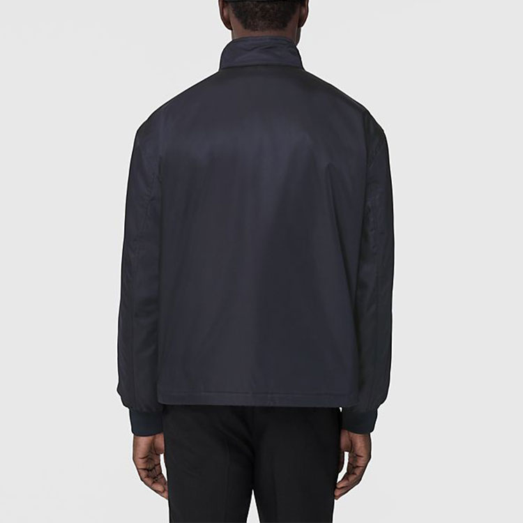 Burberry  Logo Embroidered Zip-Up Jacket Coal Blue. 80510191 圖 4