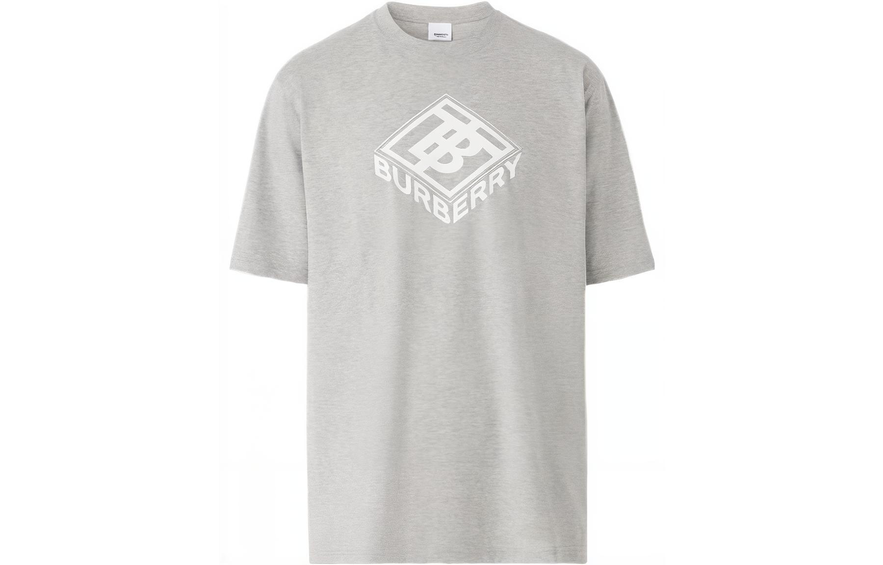 Burberry  Logo Graphic Print Cotton T-Shirt Gray 80466201 圖 2