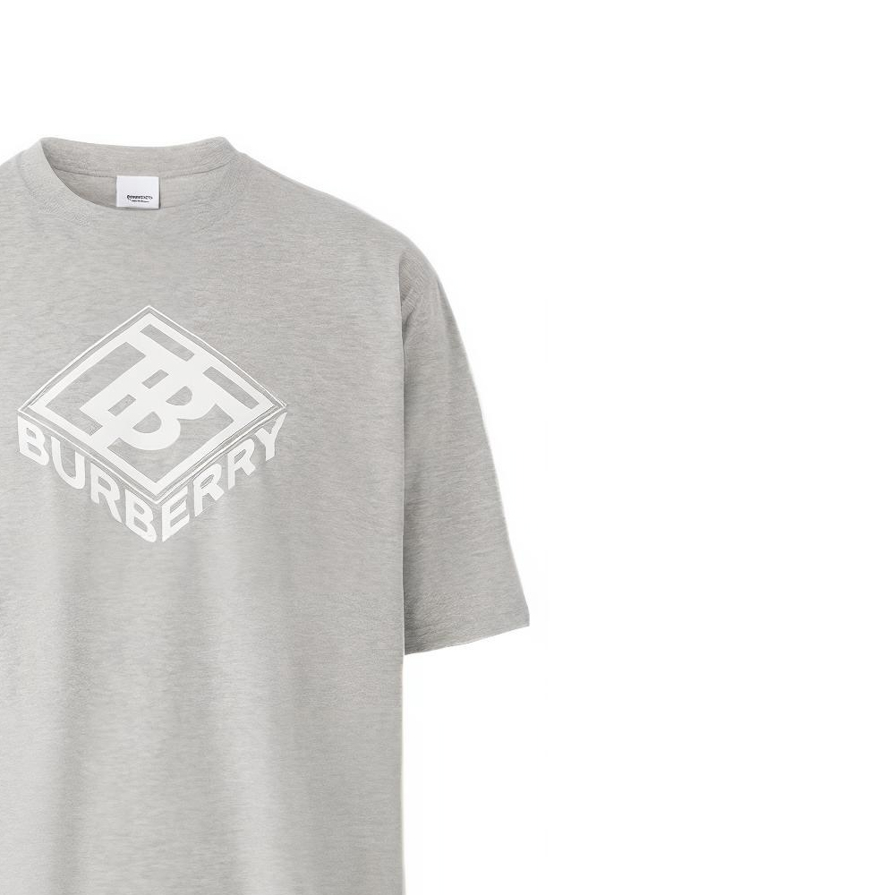 Burberry  Logo Graphic Print Cotton T-Shirt Gray 80466201 圖 7