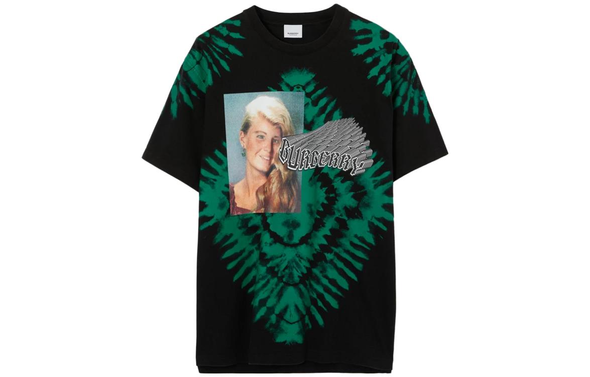 Burberry  Logo Letter and Figure Print Crew Neck Short Sleeve T-Shirt. 80649861 圖 2